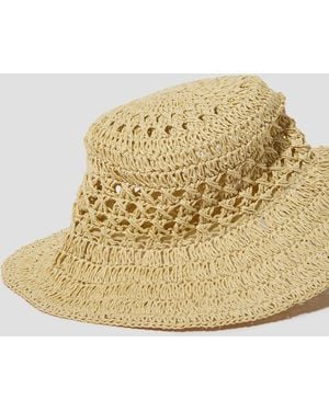 Monsoon Caty Crochet Sun Hat - Metallic