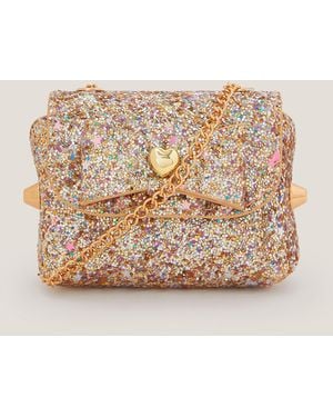 Monsoon Mini Glitter Crossbody Bag - Natural
