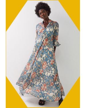 Monsoon East Jennie Floaty Floral Maxi Dress Multi - White