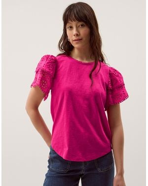 Monsoon Bev Jersey T-Shirt - Pink