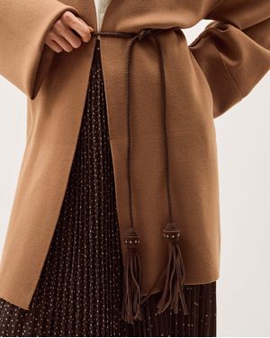 Monsoon Suede Tassel Belt - Brown
