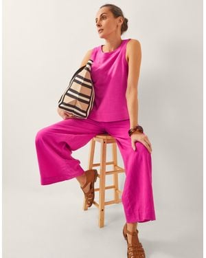 Monsoon Frida Wide-Leg Trousers - Pink