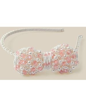 Monsoon Beaded Bow Headband - Natural