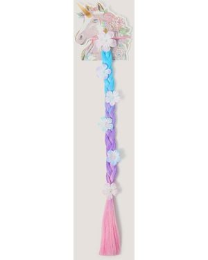 Monsoon Unicorn Flower Plait Fake Hair Band - Pink