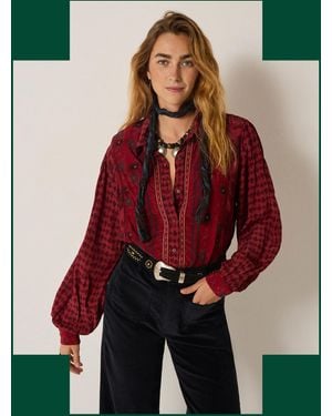 Monsoon Maison Hotel Emilie Floral Shirt Red
