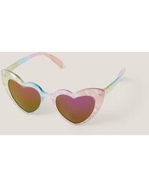Monsoon Rainbow Heart Sunglasses - Pink
