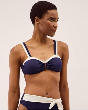 Monsoon Sabrina Two Tone Bikini Top Blue