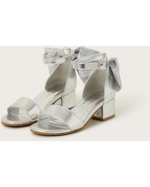 Monsoon Two-part Bow Heels Silver - Natural