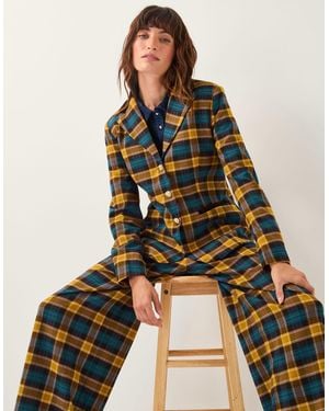 Monsoon X Sarah Corbett-winder Tartan Blazer Yellow