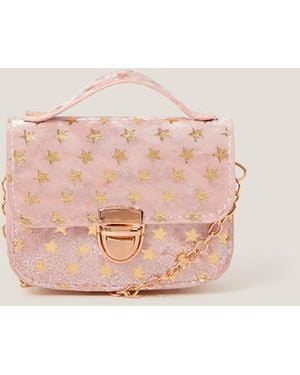 Monsoon Mini Superstar Velvet Bag - Pink