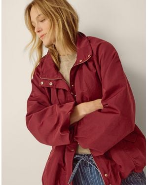 Monsoon Harley Funnel Neck Jacket Red