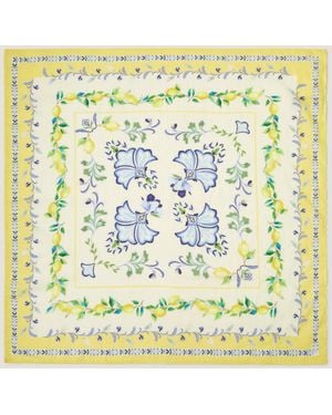 Monsoon Charli Lemon Square Cotton Scarf - Metallic
