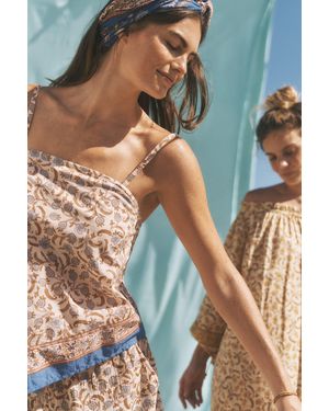 Monsoon Ari Floral Scarf Bandeau Top Blue