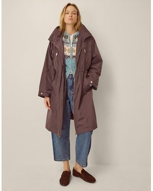 Monsoon Rosalind Parka Jacket Brown