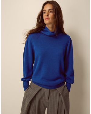 Monsoon Hol High Neck Jumper Blue