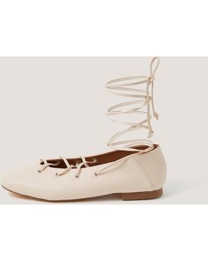 Monsoon Grace Ghillie Flats Ivory - Natural