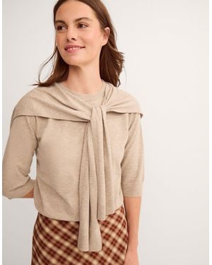 Monsoon Sherri Scarf Jumper Mink - Natural