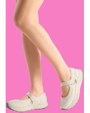 Monsoon Woden Mary Suede Sporty Sandals Ivory - Pink