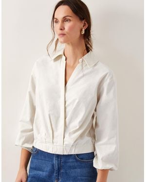 Monsoon Mika Wrap Blouse - Natural