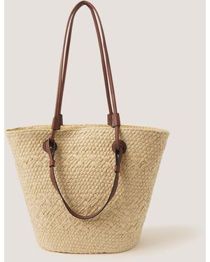 Monsoon Callie Thorpe X Straw Tote Bag - Natural