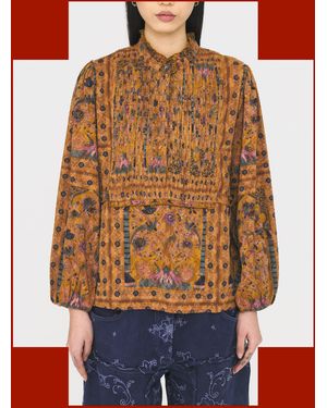 Monsoon Antik Batik Pie Printed Jacquard Blouse Camel - Red