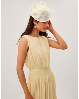Monsoon Lynelle Bow Disc Fascinator Ivory - Natural