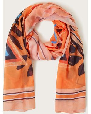 Monsoon Printed Scarf - Orange