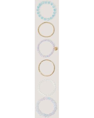Monsoon 6-pack Mermaid Bead Bracelets - Natural