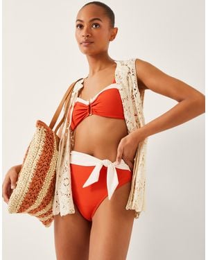 Monsoon Sabrina Two Tone High Waist Bikini Bottoms Orange