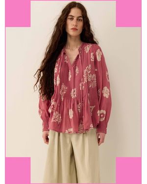 Monsoon East Kris Hand Batik Blouse Pink - Red