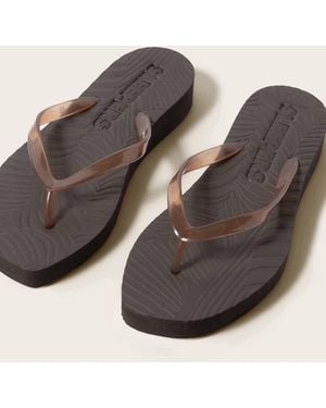 Monsoon Sleepers Tapered Platform Flip Flops Brown