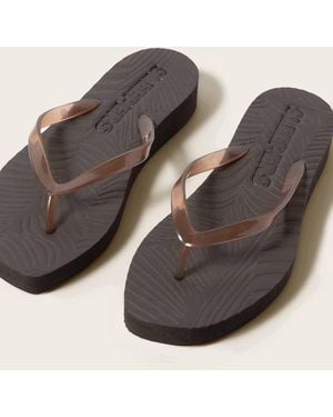 Monsoon Sleepers Tapered Platform Flip Flops Brown