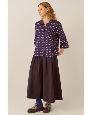 Monsoon East Aimi Printed Shirt Blue - Purple