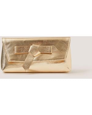 Monsoon Pippa Bow Clutch Bag - Natural
