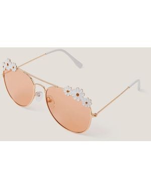 Monsoon Daisy Aviator Sunglasses - Natural