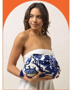 Monsoon One Hundred Stars Willow Velvet Pouch - Blue