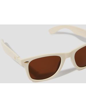 Monsoon Flat Top Square Sunglasses Cream - Natural