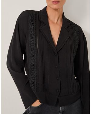 Monsoon Tamara Lace Blouse Black