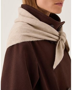 Monsoon Fae Knitted Triangle Scarf - Brown