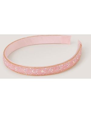 Monsoon Rhinestone Headband - Pink
