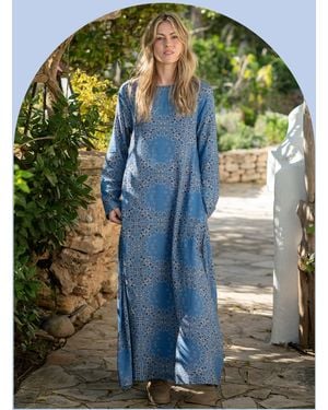 Monsoon Lyrical Sisters Bandana Print Maxi Dress Blue - Green