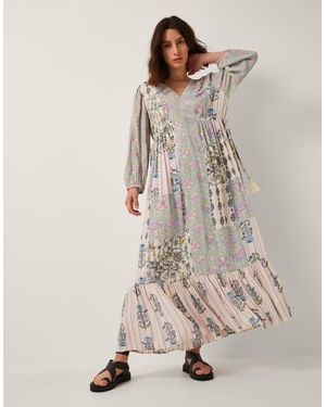 Monsoon Selene Floral Maxi Dress - White