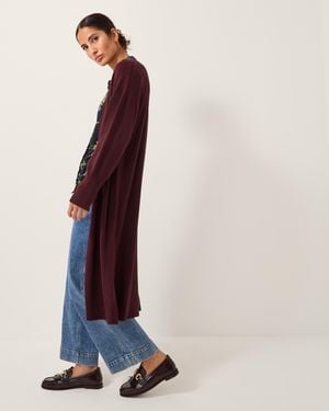 Monsoon Mel Longline Cardigan Red - Blue