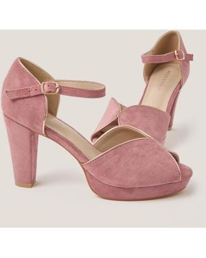 Monsoon Gabi Trim Platform Heels - Pink