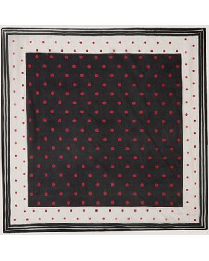 Monsoon Penny Polka Dot Silk Scarf - Black