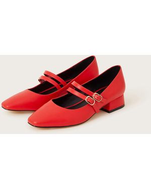 Monsoon Double Strap Mary Jane Shoes Red
