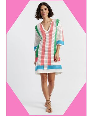 Monsoon Chinti & Parker Crochet Mini Dress Multi - Pink