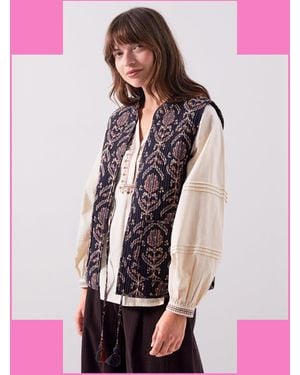 Monsoon East Jesi Print Quilted Gliet Multi - Pink