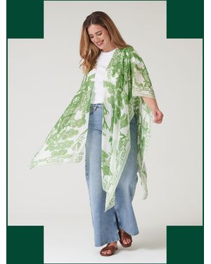 Monsoon One Hundred Stars Giant Willow Print Kimono Green