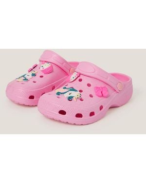 Monsoon Unicorn Charm Clogs Pink
